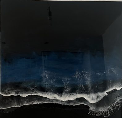 Mauis black sand beach at night